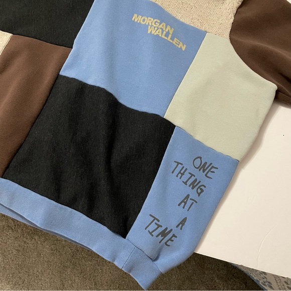Morgan Wallen Patchwork Oversized Hoodie - Picture 11 of 15